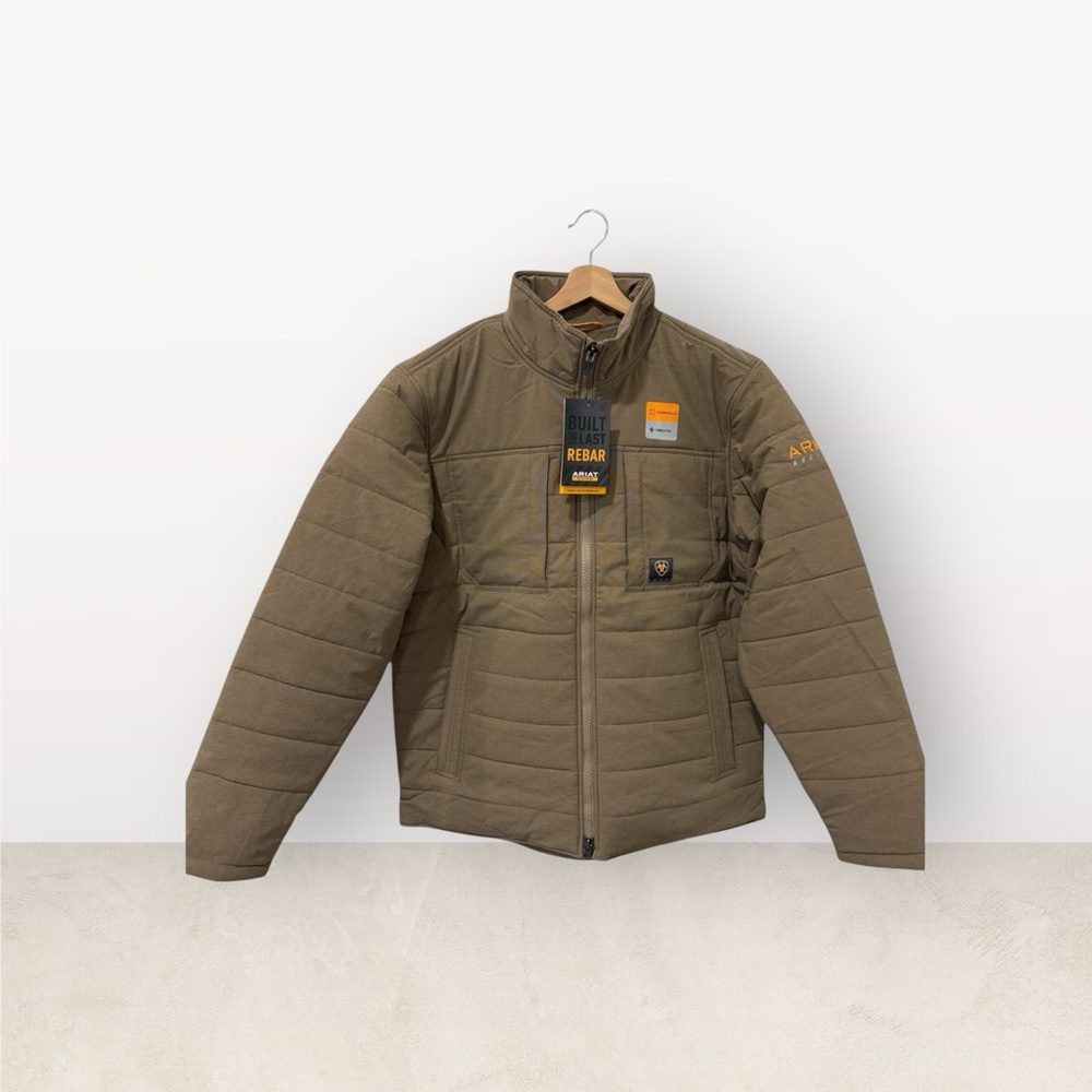 NWT Ariat Rebar Valiant Stretch Canvas Water Resistant Insulated Jacket - Size L - Picture 1 of 11